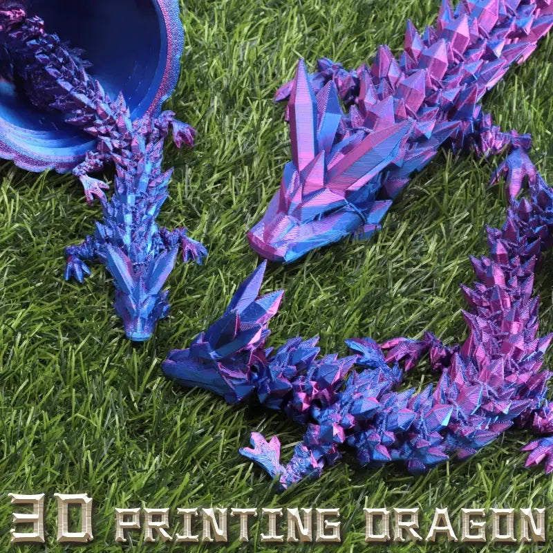 3D Printed Gem Articulated Dragon Toy